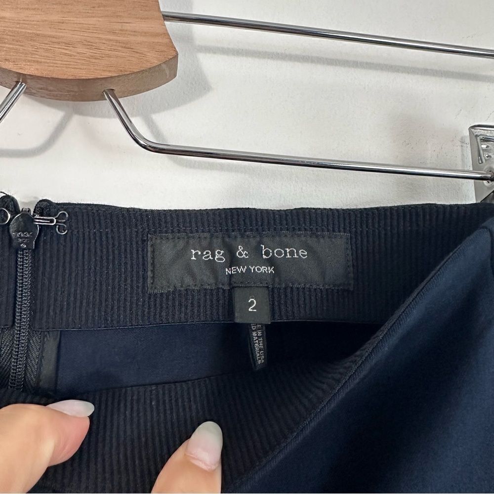 Rag & Bone Navy Blue Simone Trousers Slim Fit Size 2 - Picture 3 of 9